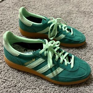 Green adidas gazelle